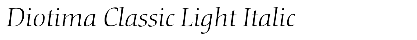 Diotima Classic Light Italic
